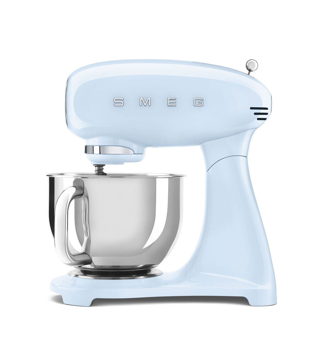 Smeg Selection SMF05PBEU 50's Style Impastatrice full color, ciotola da 4,8 litri, 1000 W, azzurro lucido