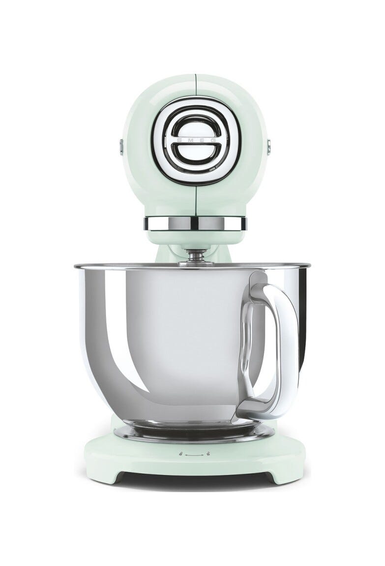 Smeg Selection SMF05PGEU 50's Style Impastatrice full color, ciotola da 4,8 litri, 1000 W, verde pastello lucido