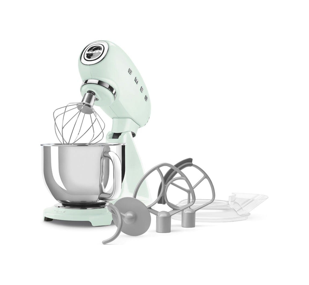 Smeg Selection SMF05PGEU 50's Style Impastatrice full color, ciotola da 4,8 litri, 1000 W, verde pastello lucido