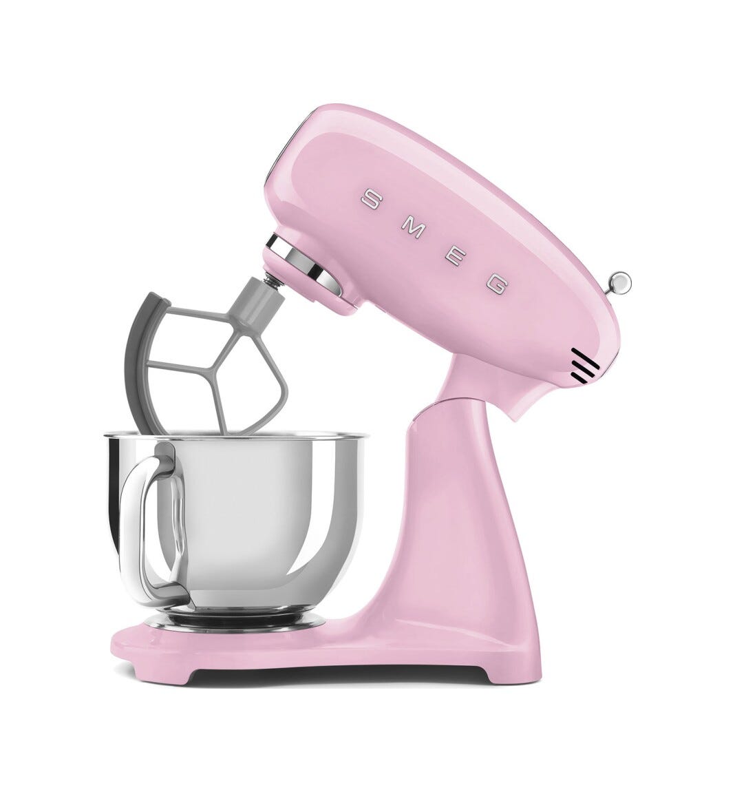 Smeg Selection SMF05PKEU 50's Style Impastatrice full color, ciotola da 4,8 litri, 1000 W, rosa lucido