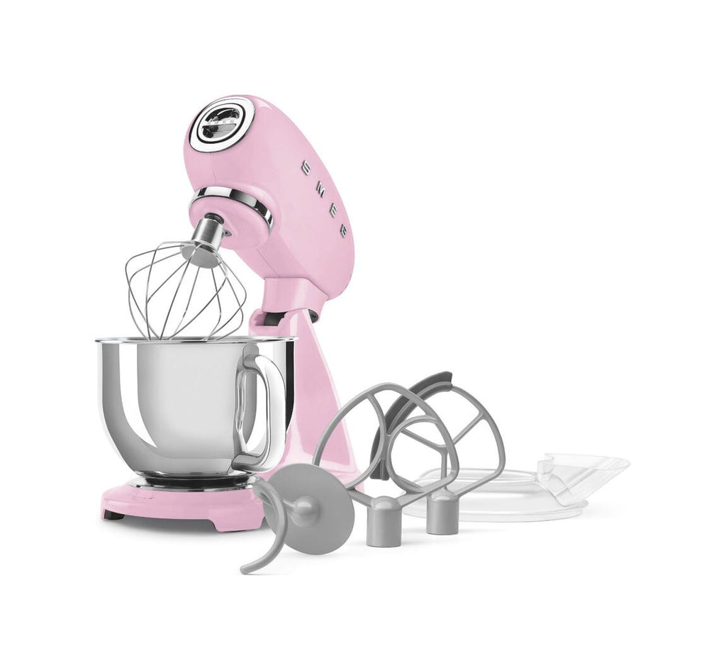 Smeg Selection SMF05PKEU 50's Style Impastatrice full color, ciotola da 4,8 litri, 1000 W, rosa lucido