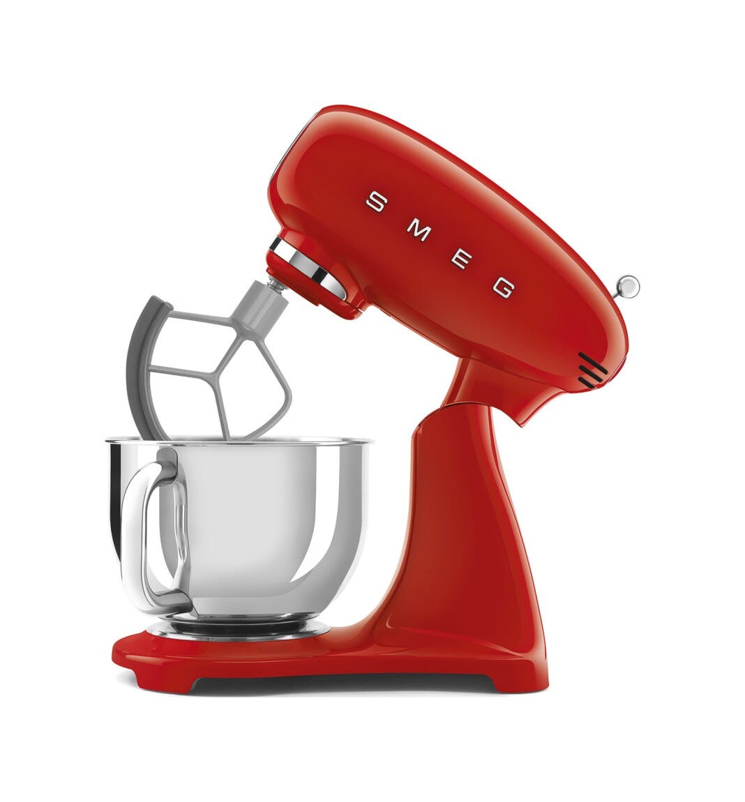 Smeg Selection SMF05RDEU Impastatrice full color, ciotola da 4,8 litri, 1000 W, rosso lucido