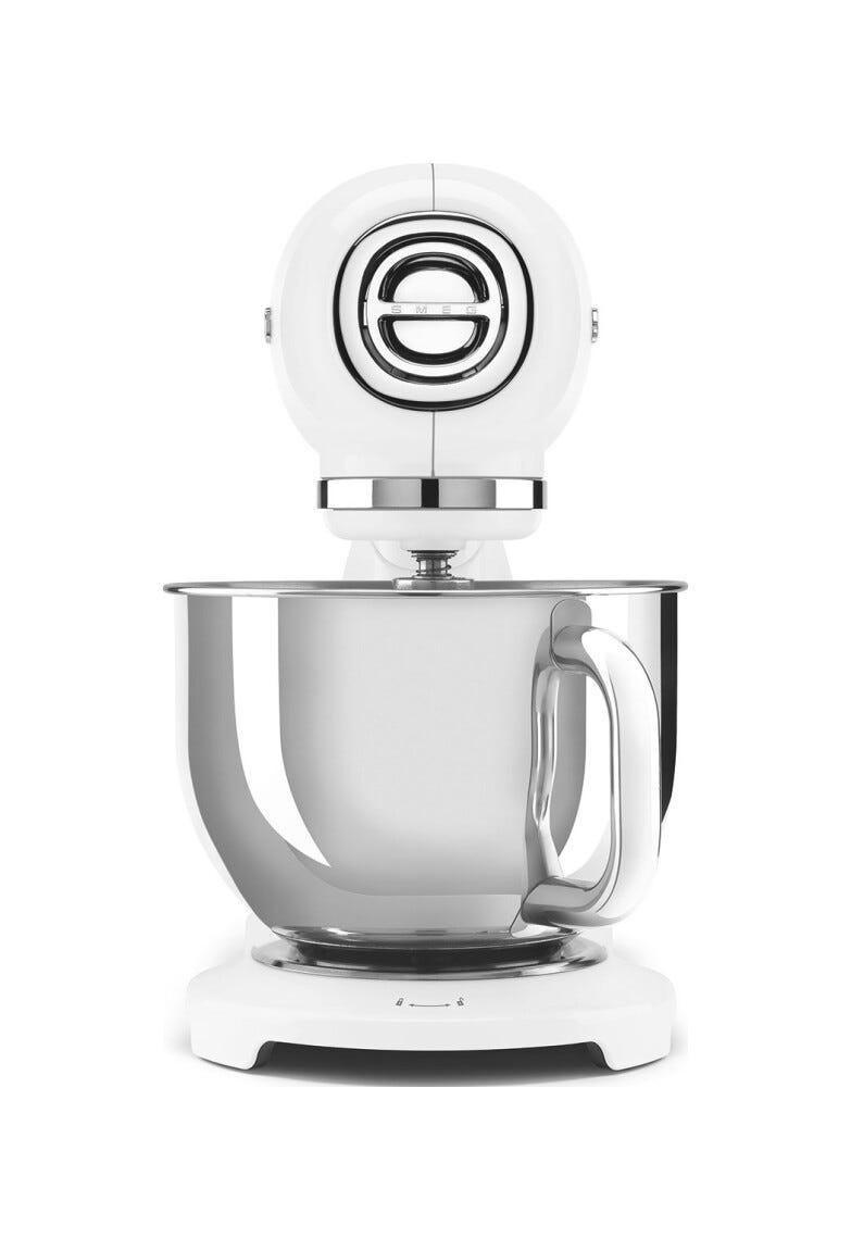 Smeg Selection SMF05WHEU 50's Style Impastatrice full color, ciotola da 4,8 litri, 1000 W, bianco lucido