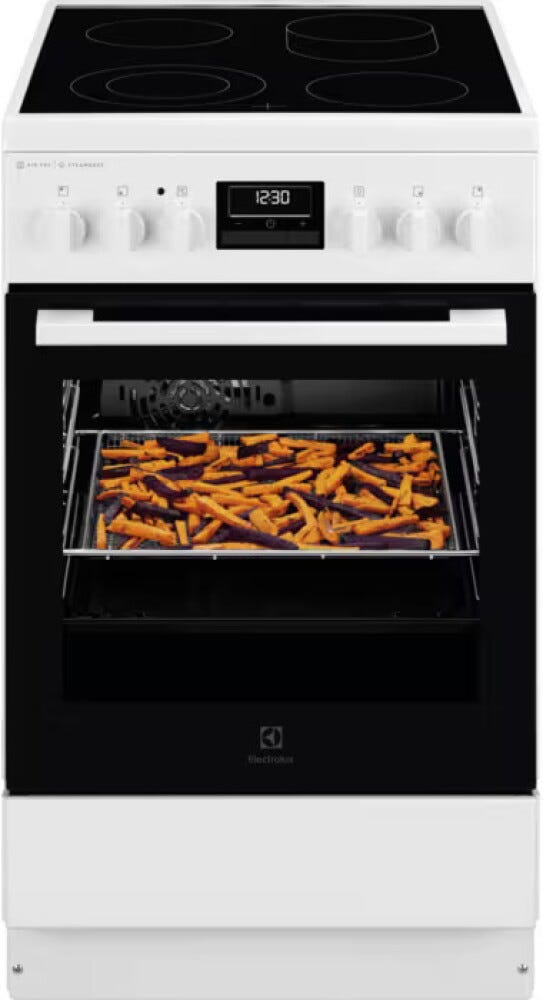 Electrolux LKR564277W Cucina da accosto elettrica, 50 cm, Vetroceramica, Forno SteamBake, Bianco