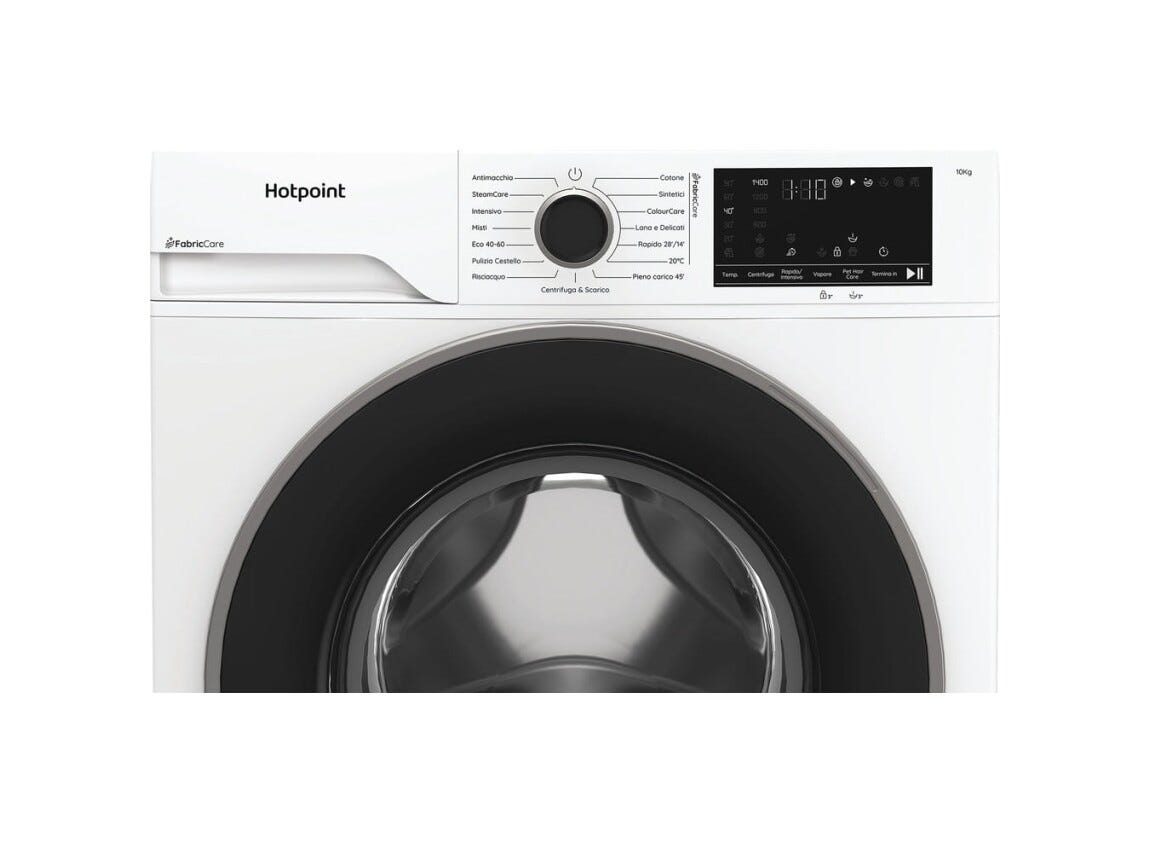 Hotpoint Ariston HB 103 CARE IT Délica Lavatrice cm. 60, capacità 10 kg, 1400 giri, FabricCare, ColorCare, motore inverter, bianco