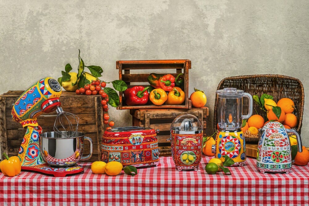 Smeg Selection TSF01DGEU 50's style, Sicily is my love Tostapane 2 fette, 6 livelli di tostatura, decorato lucido