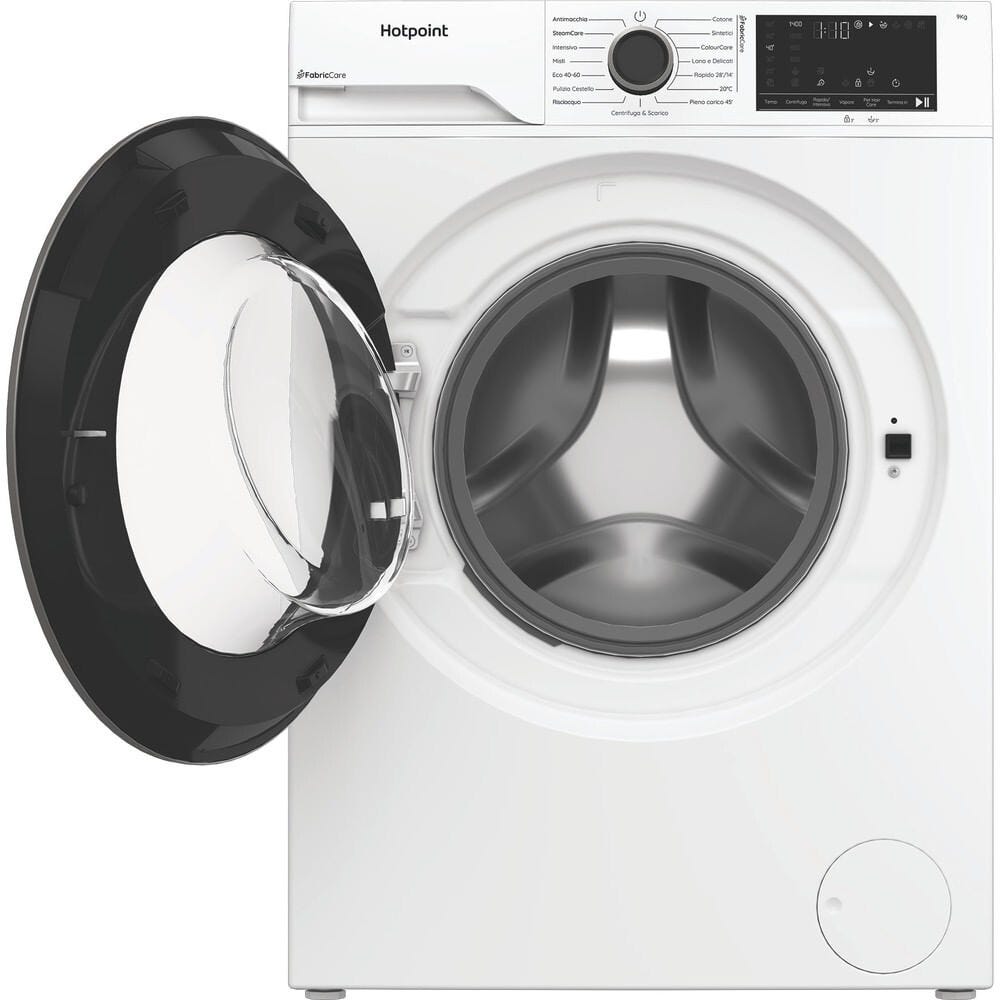 Hotpoint Ariston HB 93 CARE IT Délica Lavatrice cm. 60, capacità 9 kg, 1400 giri, FabricCare, ColorCare, motore inverter, bianco