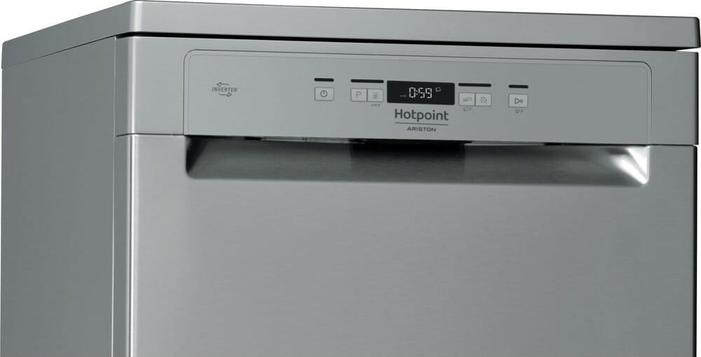 Hotpoint Ariston HA4FFB14BX Lavastoviglie cm. 60, 14 coperti, motore inverter, Flexiload, inox