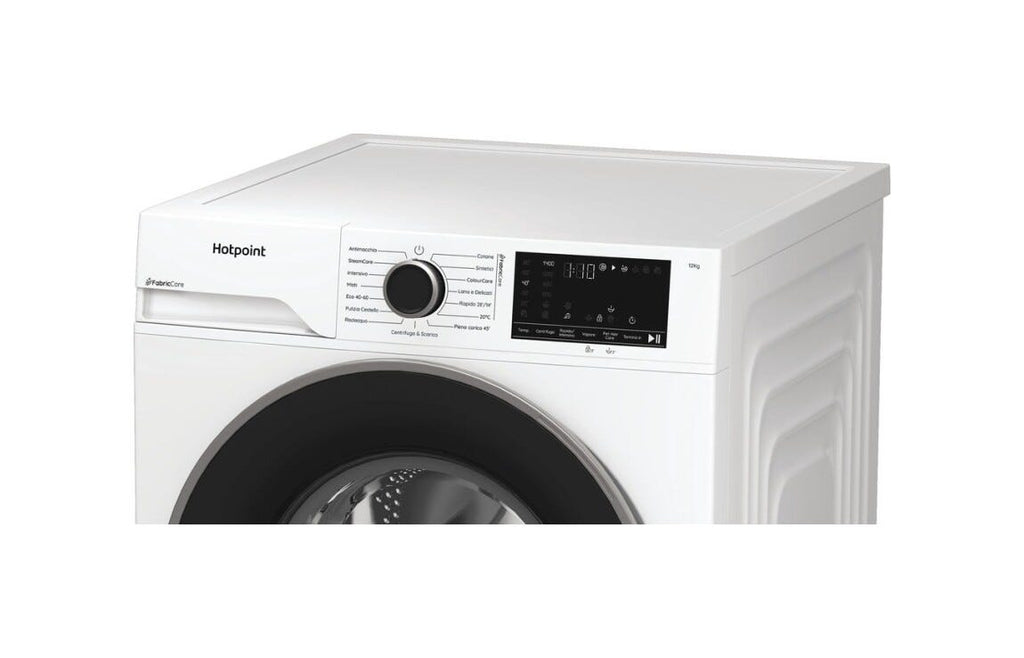 Hotpoint Ariston HB 123 CARE IT Délica Lavatrice cm. 60, capacità 12 kg, 1400 giri, FabricCare, ColorCare, motore inverter, bianco
