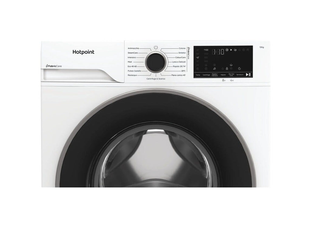 Hotpoint Ariston HB 123 CARE IT Délica Lavatrice cm. 60, capacità 12 kg, 1400 giri, FabricCare, ColorCare, motore inverter, bianco