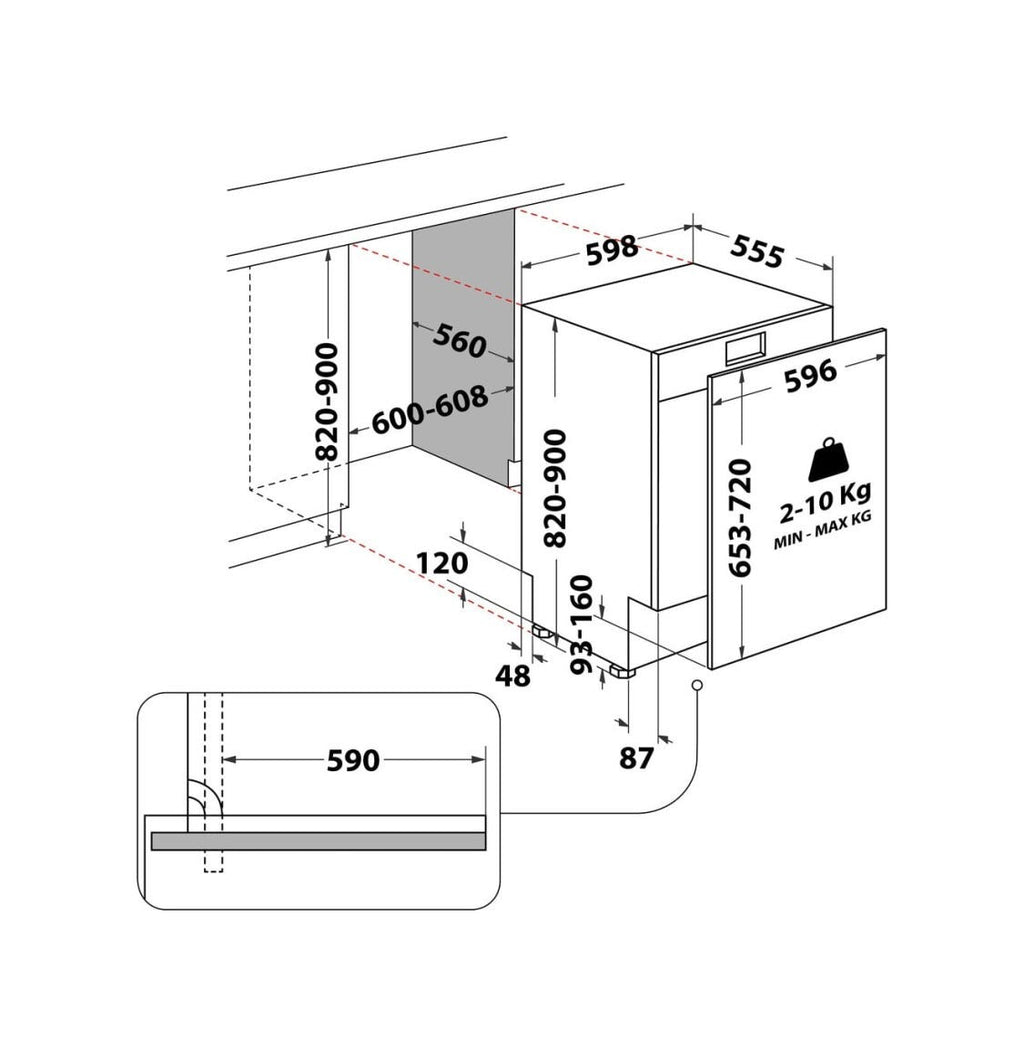 Hotpoint Ariston HA4IFD14B Lavastoviglie da incasso cm. 60, 14 coperti, motore inverter, Flexiload