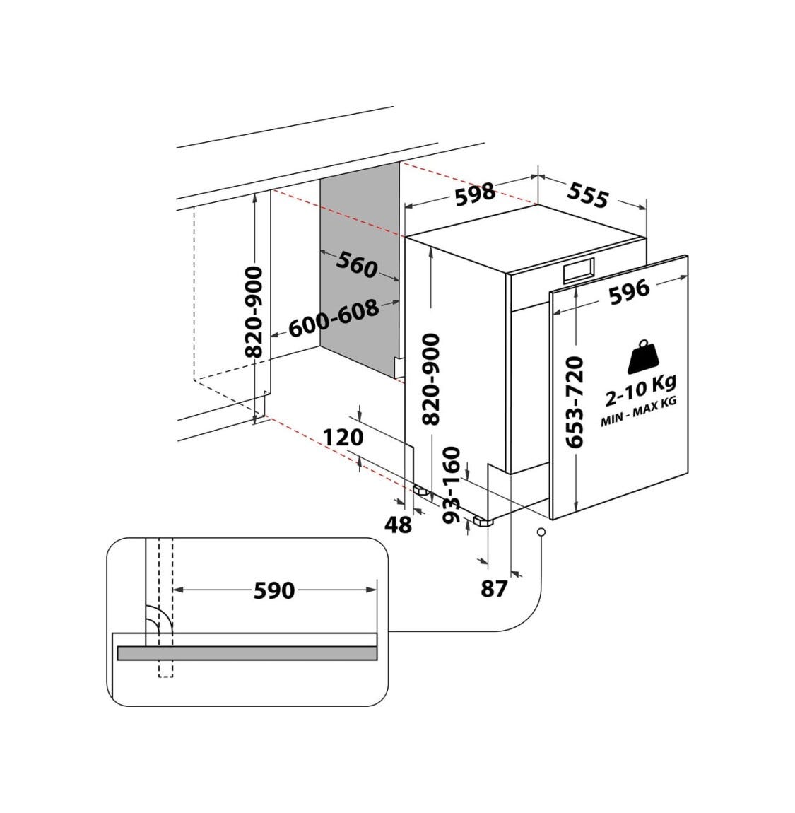 Hotpoint Ariston HA4IFD14B Lavastoviglie da incasso cm. 60, 14 coperti, motore inverter, Flexiload