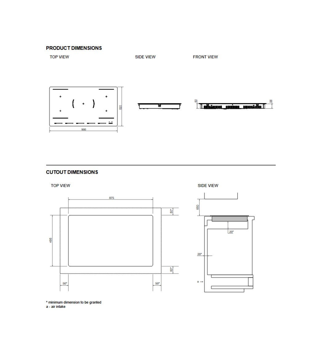 Bertazzoni P905I2M30NVS Modern Piano cottura a induzione 90 cm, 5 zone, Multizone, controllo slider touch, nero