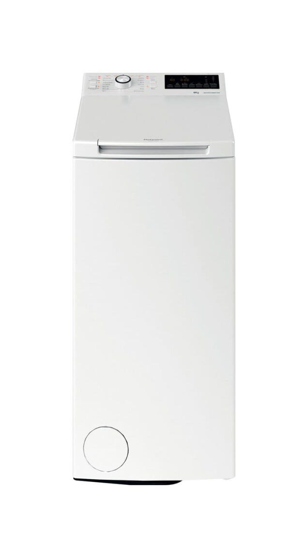 Hotpoint Ariston WMTG 625BS IT/1 Lavatrice a carica dall'alto cm. 40, capacità 6 kg, motore inverter, Anti Macchia, bianco