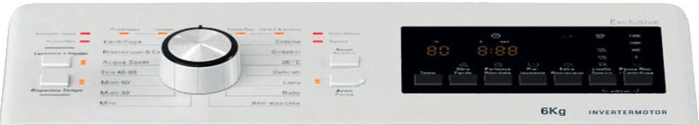 Hotpoint Ariston WMTG 625BS IT/1 Lavatrice a carica dall'alto cm. 40, capacità 6 kg, motore inverter, Anti Macchia, bianco