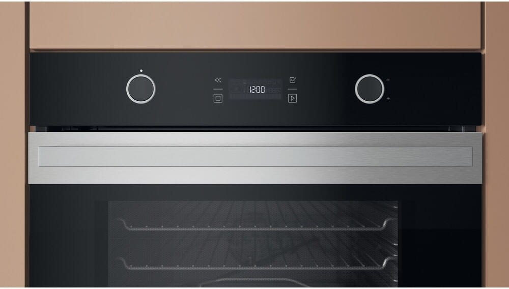 Hotpoint Ariston HAOI78PU0SXA Forno elettrico cm. 60, capacità 73 litri, Pirolitico + Diamond Clean, Forced Air, grill 2450 W, inox/nero