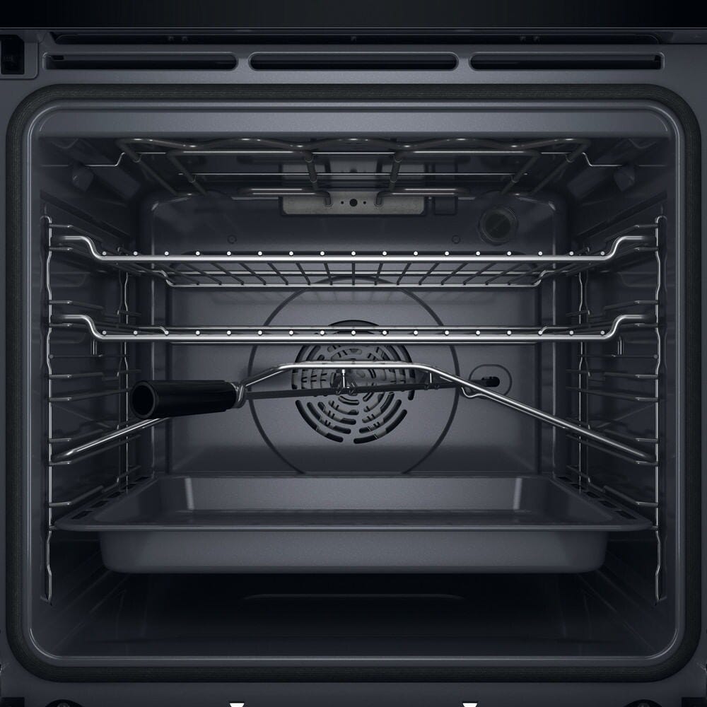 Hotpoint Ariston HAOI78PU0SXA Forno elettrico cm. 60, capacità 73 litri, Pirolitico + Diamond Clean, Forced Air, grill 2450 W, inox/nero