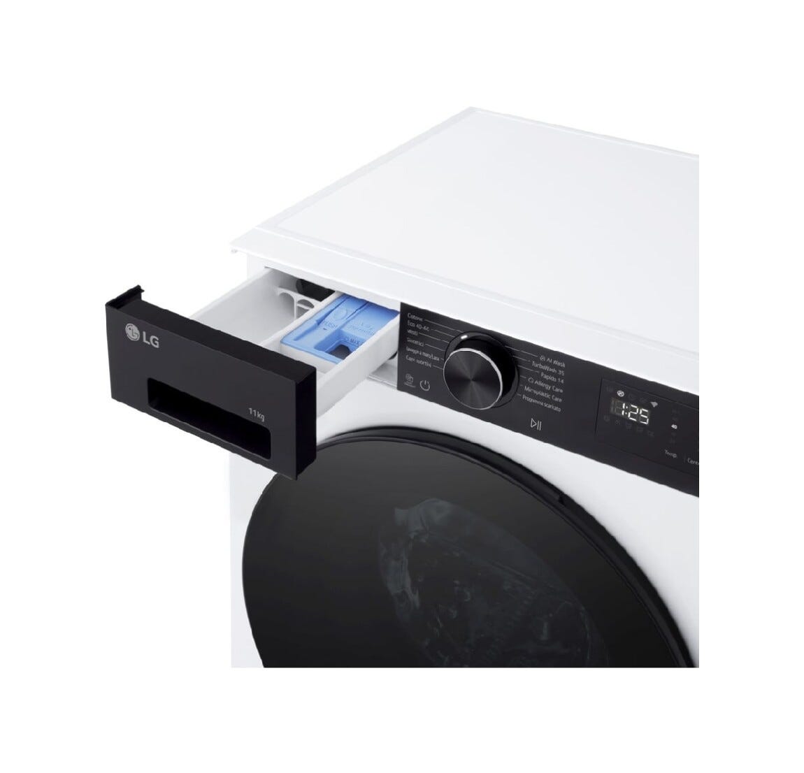 LG F4NX5011TKB X5 Lavatrice 11 kg, 1400 giri, AI Wash, TurboWash 360, Microplastic Care