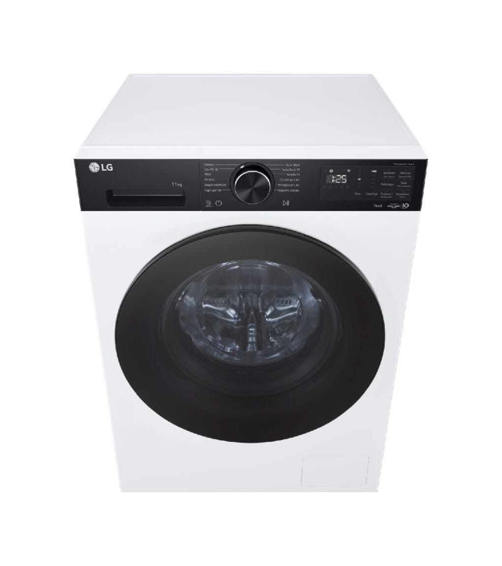 LG F4NX5009TKB X5 Lavatrice LG 9 kg, 1400 giri, AI Wash, TurboWash 360, Microplastic Care