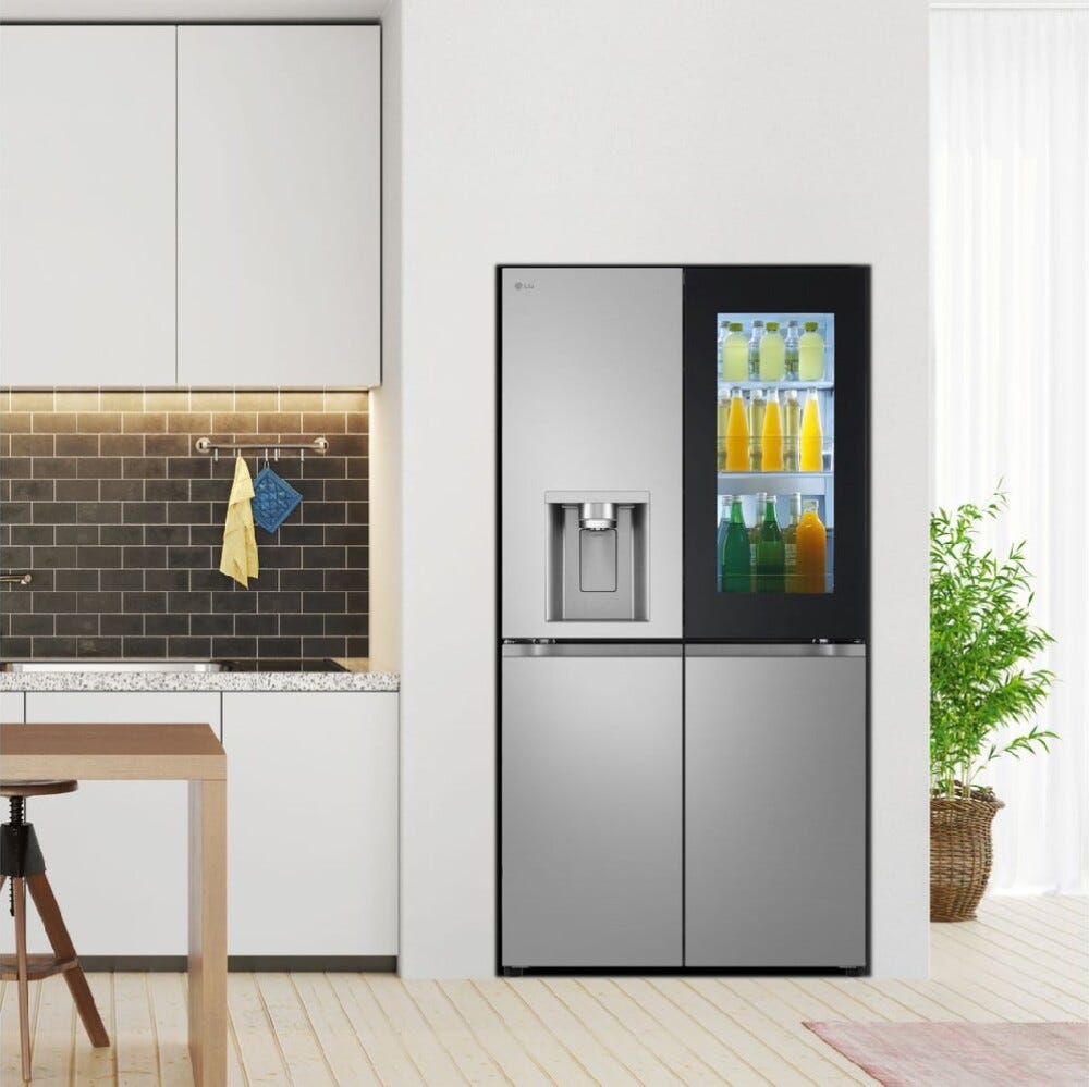 LG GMK961PY5E Frigorifero con congelatore a 4 porte, 646 l, InstaView, UVnano, Door & Linear Cooling, Wi‑Fi