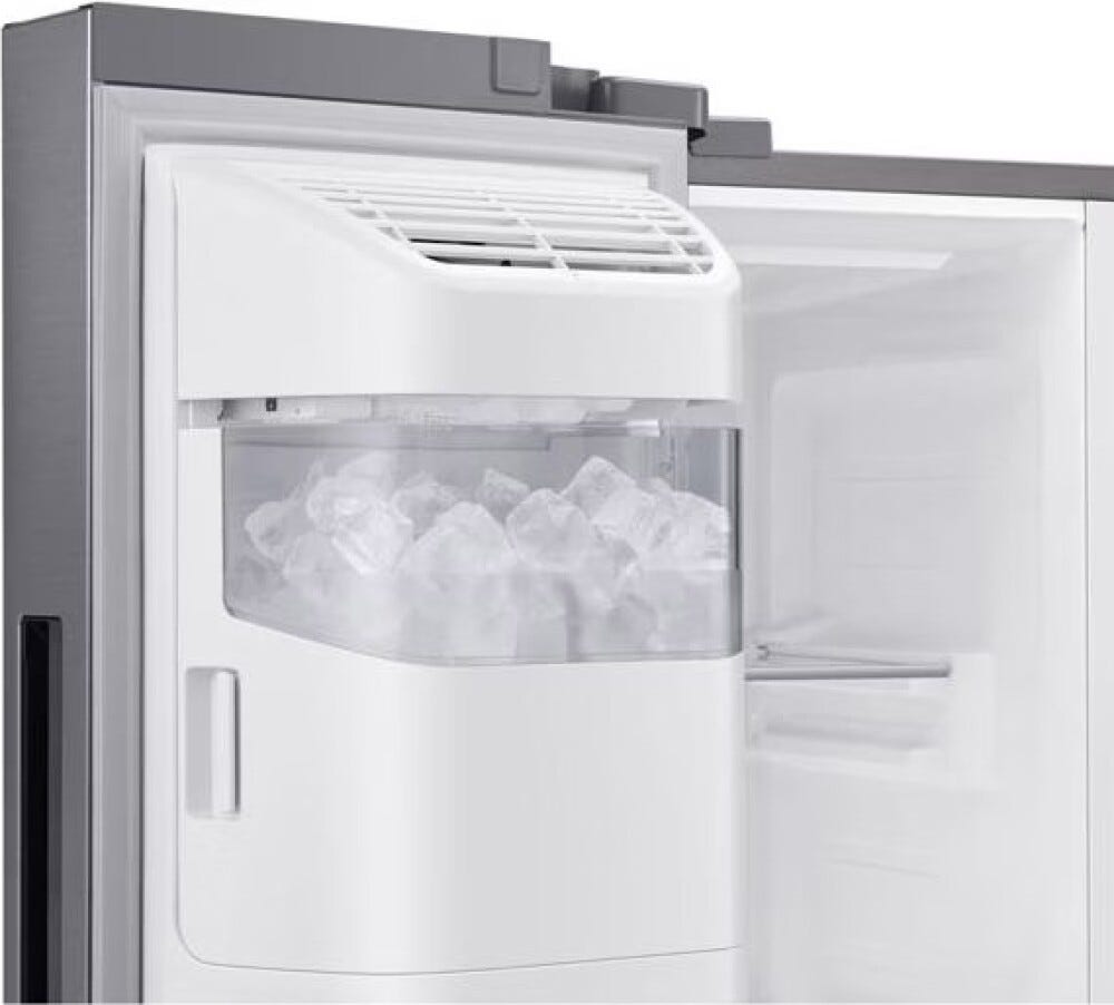 Samsung RH64DG53R3S9EF Frigorifero con congelatore side by side cm. 91, altezza 178, 628 litri, porta Food Showcase, dispenser acqua/ghiaccio, inox