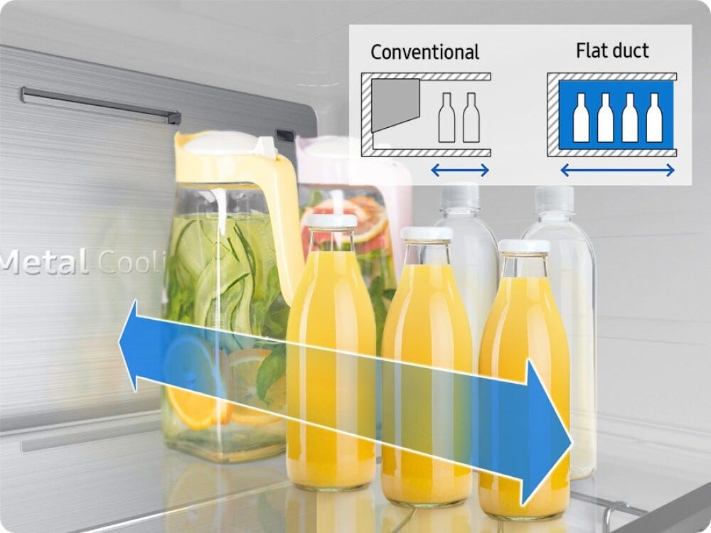 Samsung RH64DG53R3S9EF Frigorifero con congelatore side by side cm. 91, altezza 178, 628 litri, porta Food Showcase, dispenser acqua/ghiaccio, inox