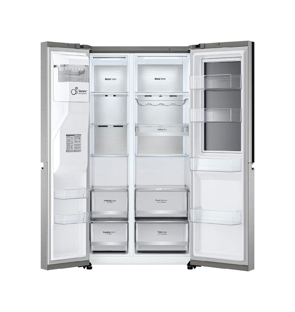 LG GSXE90MBDD Frigorifero Side-by-Side cm. 91, capacità 628 litri, InstaView Door-in-Door, DoorCooling+, LinearCooling, grigio