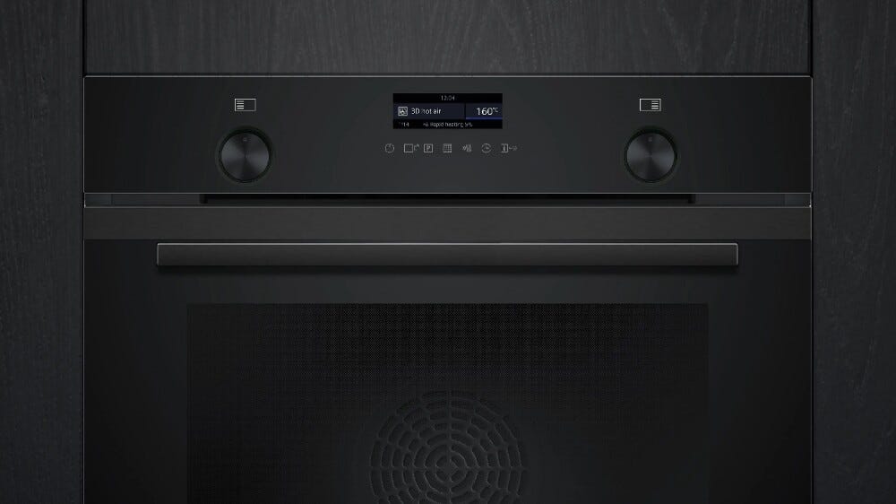 Siemens HB279GEB7 iQ500 Forno elettrico multifunzione cm. 59, 71 litri, pirolitico, funzione airfry, Home Connect, nero