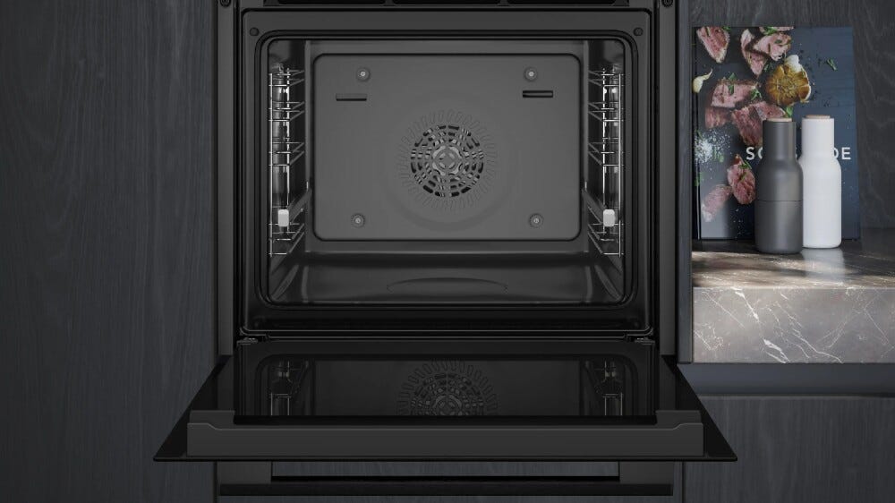 Siemens HR232GEB3 iQ300 Forno elettrico con funzione vapore cm. 59, 71 litri, pulizia idrolitica, airfry, classe A+, nero