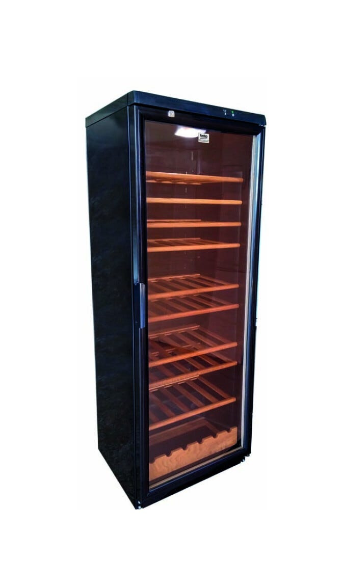 Beko ADN 231BK BP Cantina vino cm. 60, capacità 105 bottiglie, 6 zone, doppio vetro, nero