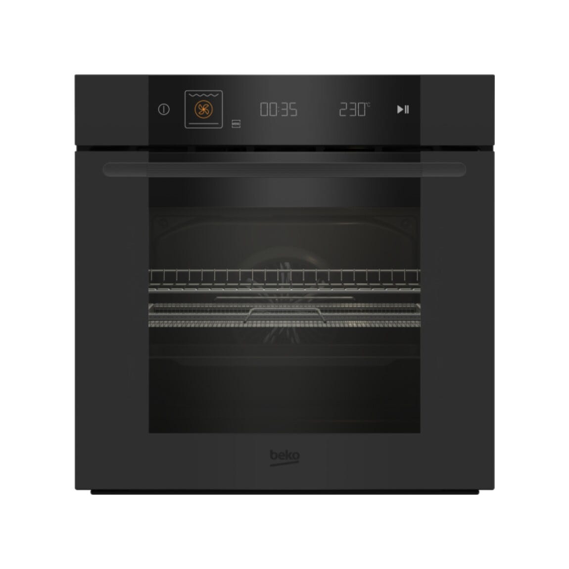 Beko MBBIM10600MTPSWE Forno elettrico cm. 60, capacità 72 litri, pirolitico, 15 funzioni, Cucina 3D, chiusura soft‑close, nero