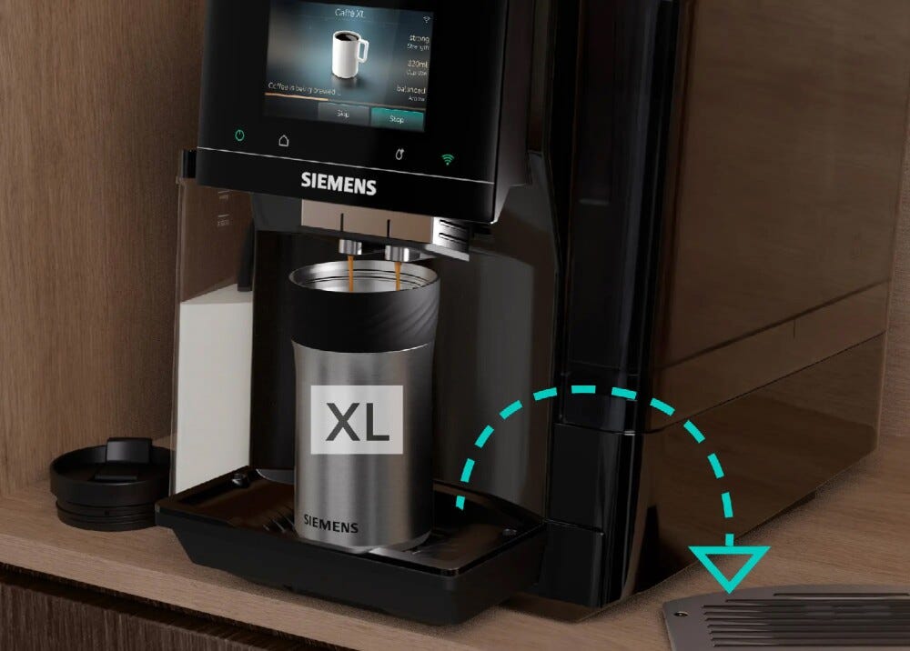 Siemens TQ725E03 EQ700 iAroma Macchina da caffè automatica, macinacaffè e sistema latte integrato, funzione Coldbrew, display touch, Home Connect, nero
