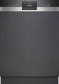 Siemens SX53ES22CE iQ300 lavastoviglie incasso integrata parziale cm. 60, 14 coperti, autoOpen dry, terzo cestello, Home Connect, pannello frontale inox