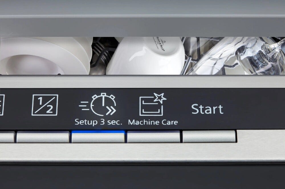 Siemens SX53ES22CE iQ300 lavastoviglie incasso integrata parziale cm. 60, 14 coperti, autoOpen dry, terzo cestello, Home Connect, pannello frontale inox