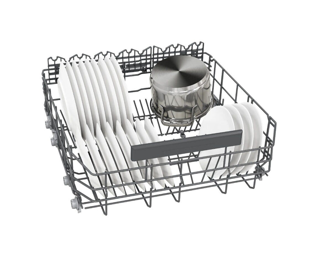 Siemens SX53ES22CE iQ300 lavastoviglie incasso integrata parziale cm. 60, 14 coperti, autoOpen dry, terzo cestello, Home Connect, pannello frontale inox