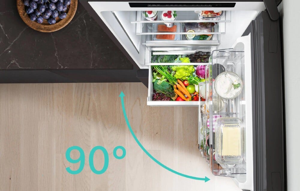 Siemens KG49N4XAF iQ500 Frigorifero con congelatore a libera installazione cm. 70, altezza 203, 440 litri, Total NoFrost, nero anti-impronta