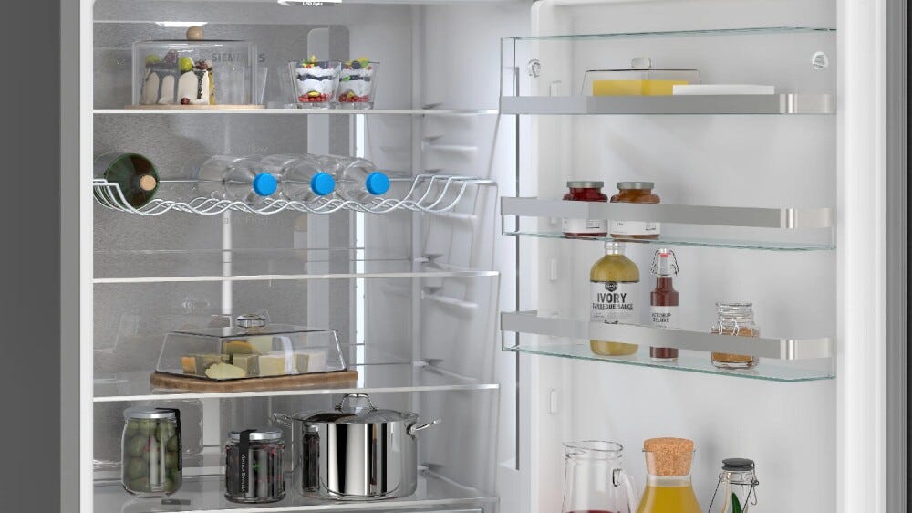 Siemens KG49N4XAF iQ500 Frigorifero con congelatore a libera installazione cm. 70, altezza 203, 440 litri, Total NoFrost, nero anti-impronta