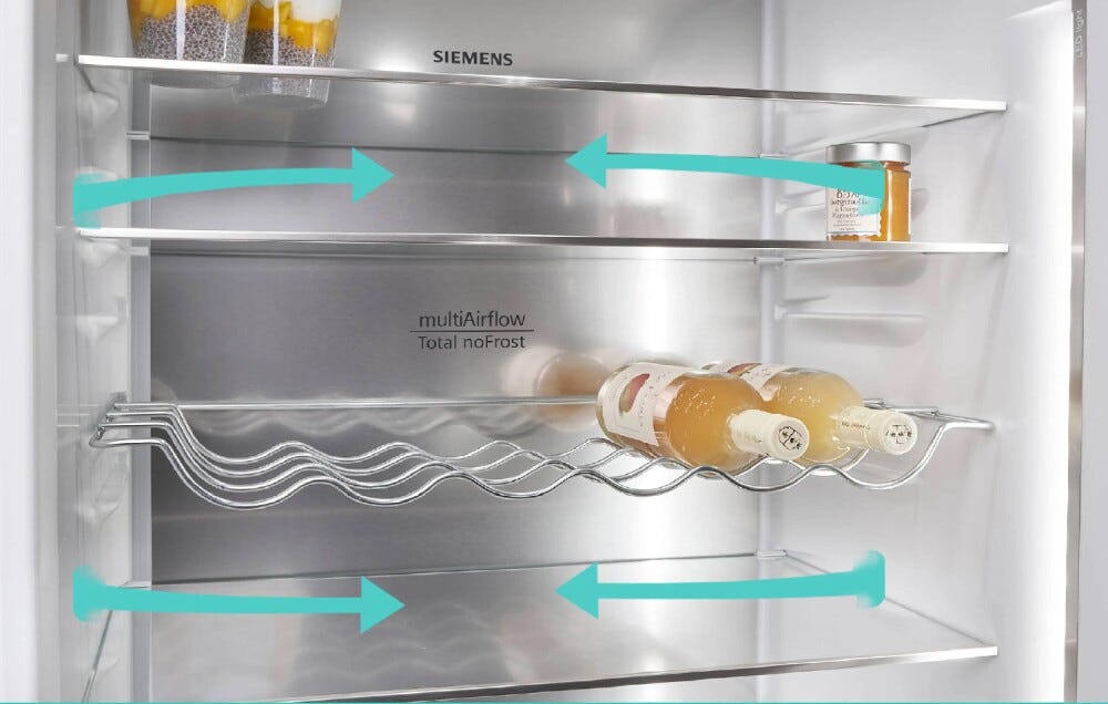 Siemens KG49N4XAF iQ500 Frigorifero con congelatore a libera installazione cm. 70, altezza 203, 440 litri, Total NoFrost, nero anti-impronta