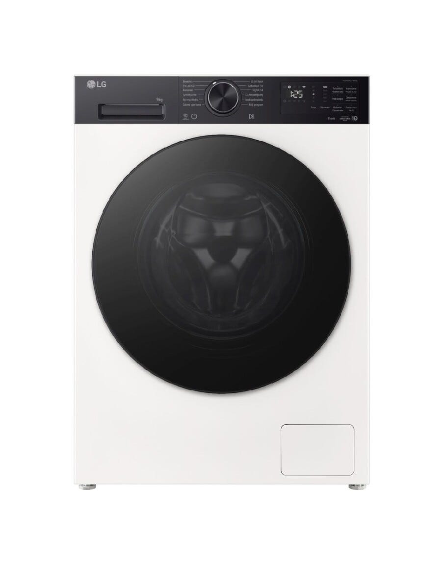 LG F2NX50S9THB X5 Lavatrice slim 9 kg, AI Wash, TurboWash 360, Microplastic Care, Wi‑Fi ThinQ