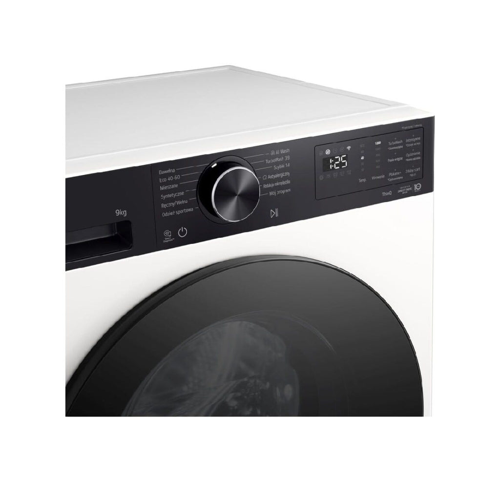 LG F2NX50S9THB X5 Lavatrice slim 9 kg, AI Wash, TurboWash 360, Microplastic Care, Wi‑Fi ThinQ