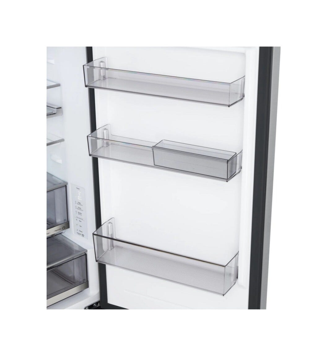 LG GBBS716CMB Frigorifero con congelatore a libera installazione, 333 L, AI Inverter, DoorCooling+, Digital FreshConverter+, inox