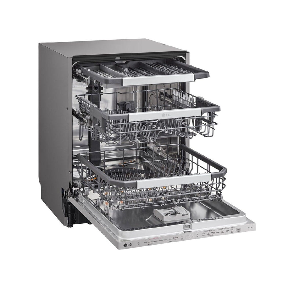 LG DB476TXS Lavastoviglie da incasso totale, 14 coperti, Classe A, QuadWash, TrueSteam, Direct Drive Inverter