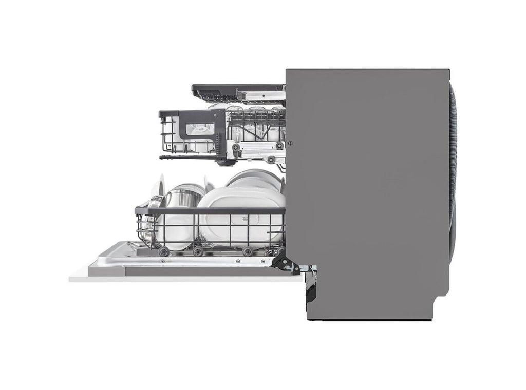 LG DB476TXS Lavastoviglie da incasso totale, 14 coperti, Classe A, QuadWash, TrueSteam, Direct Drive Inverter