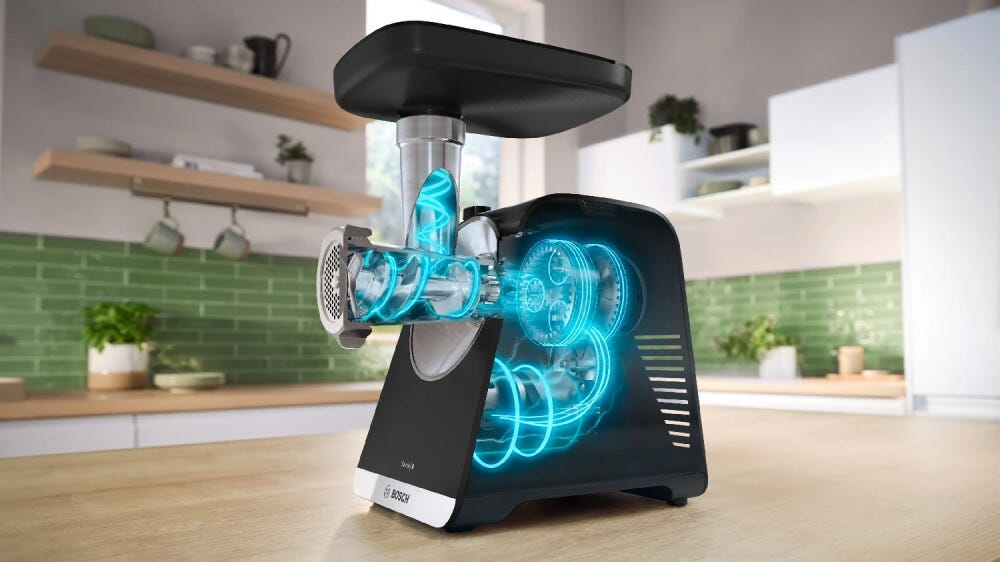 Bosch MFWS660B serie 6 tritacarne, 2100 W, nero, argento metallizzato