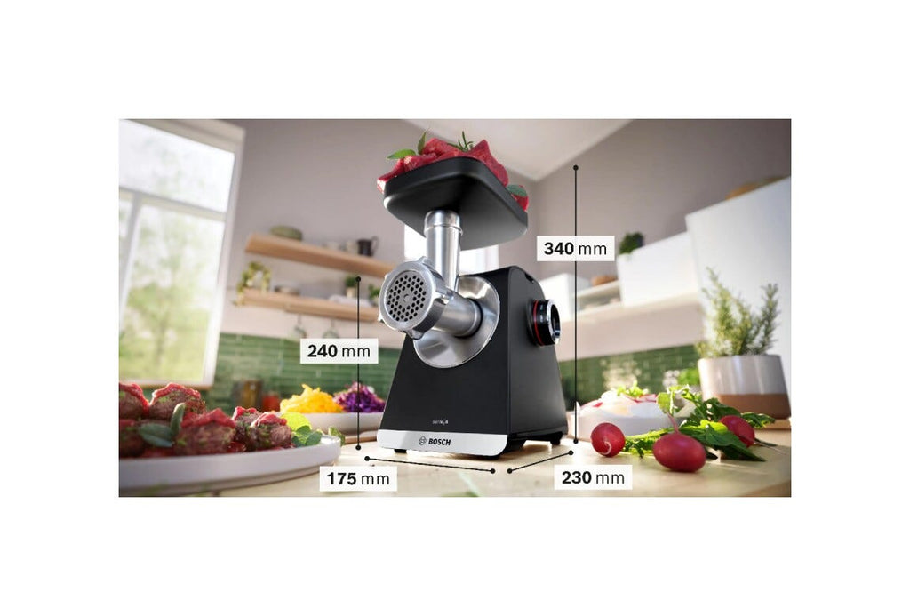 Bosch MFWS660B serie 6 tritacarne, 2100 W, nero, argento metallizzato
