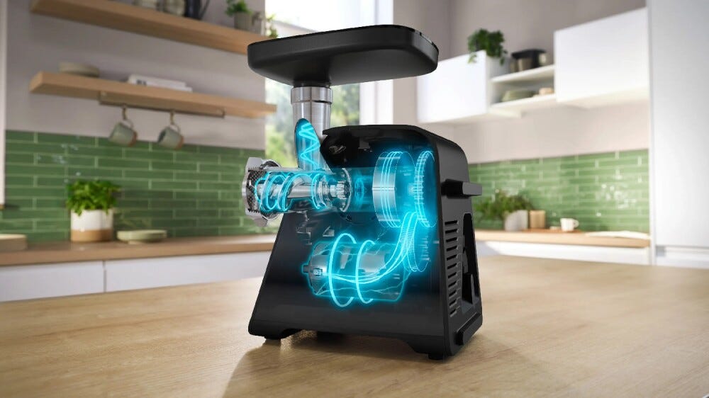 Bosch MFWS660B serie 6 tritacarne, 2100 W, nero, argento metallizzato