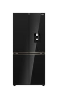 Haier HCKR7819DWGB Frigorifero con congelatore 4 porte cm. 83, capacità 459 litri, Total No Frost Air Surround, MyZone, Humidity Zone, nero