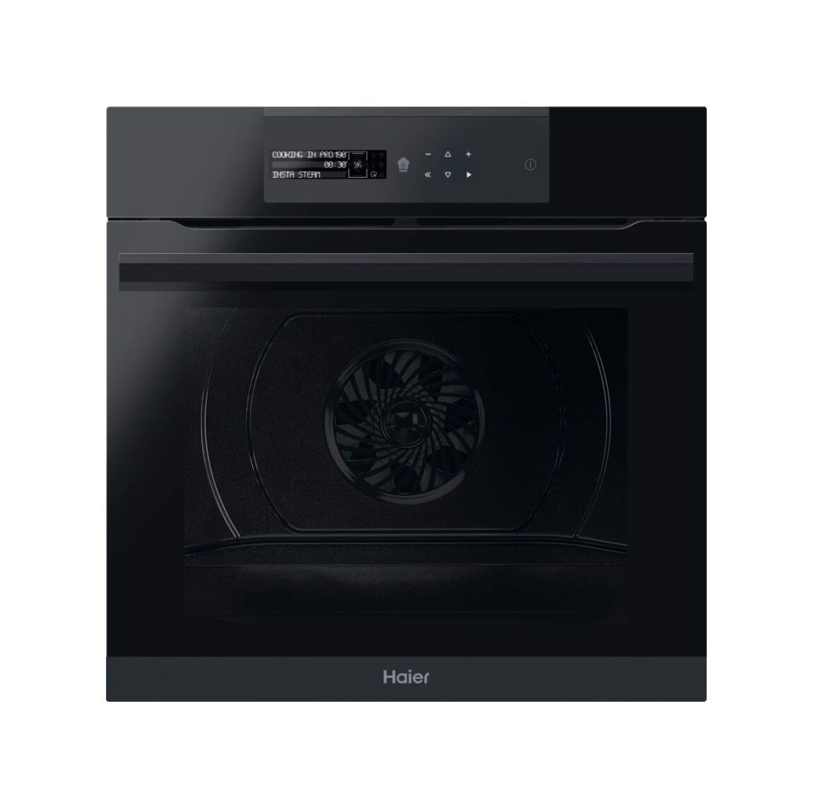 Haier HWO60SM6B9BH I-Message Serie 6 Forno elettrico cm. 60, capacità 70 litri, pirolitico, cottura a vapore, Climatech, sonda carne, nero