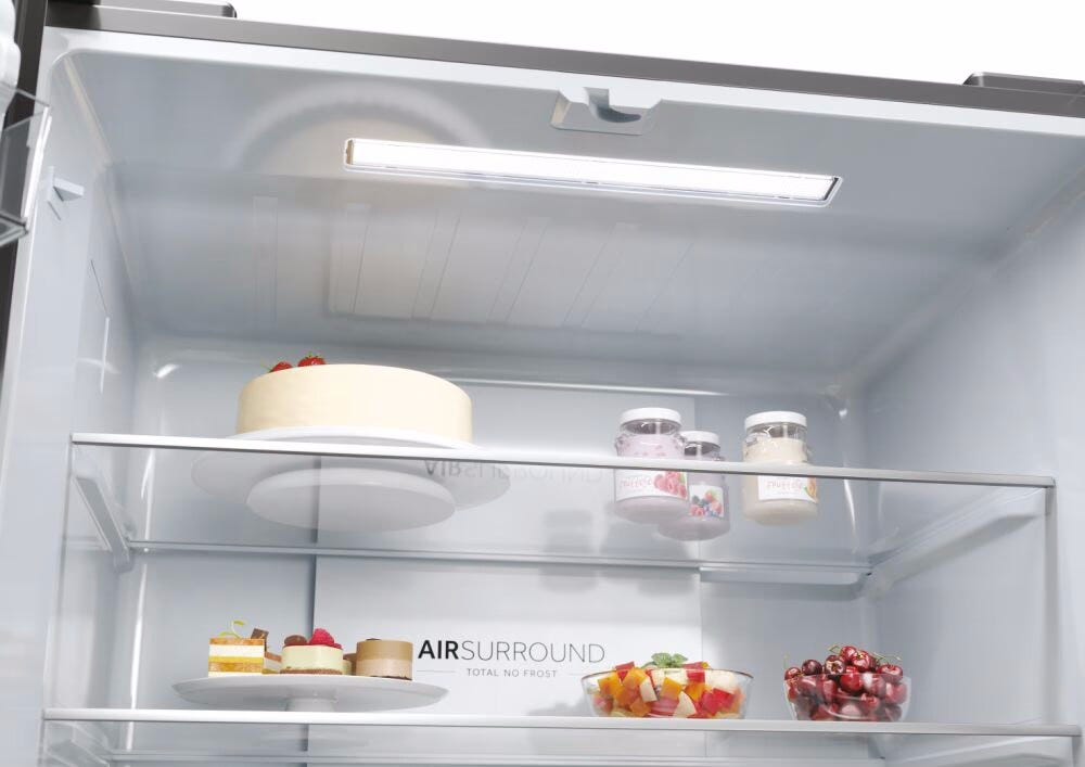 Haier HCR3818EWPT Multidoor Cube 83 Serie 3 Frigorifero con congelatore 4 porte cm. 83, capacità 463 litri, No Frost, Air Surround, dispenser acqua, nero