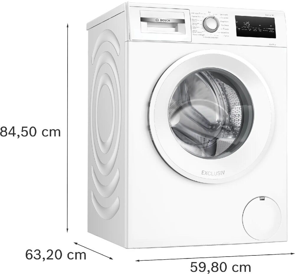 Bosch WAN2829E serie 4 Lavatrice a carica frontale, 8 kg, 1400 giri, classe A, Iron Assist, bianco